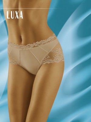 Бикини с дантела в бежов цвят Luxa