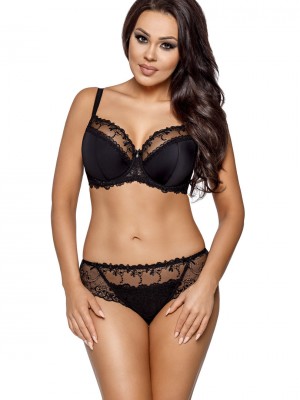 Полуподплатен сутиен за голям бюст в черно Ava 1030 Maxi