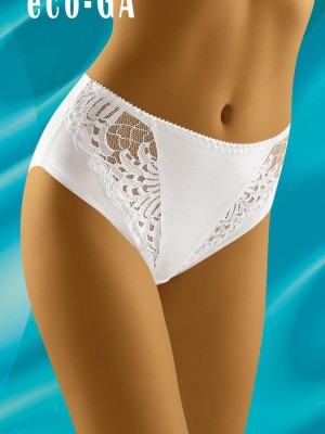 Бикини с висока талия в бяло Eco Ga
