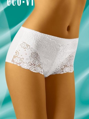 Боксерки с дантела в бял цвят Eco-Vi