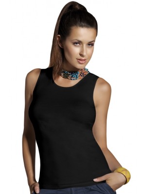 Памучен потник в черен цвят