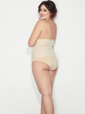 Моделиращи бикини с висока талия в бежово Iga Intense