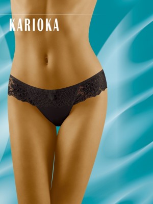 Бикини с дантела в черен цвят Karioka