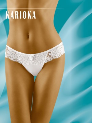 Бикини с дантела в бял цвят Karioka