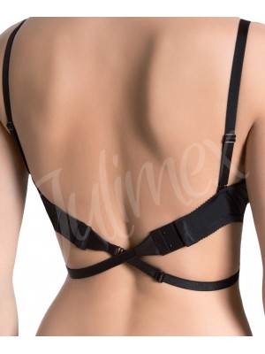 Закопчалка за изрязан гръб в бял цвят 