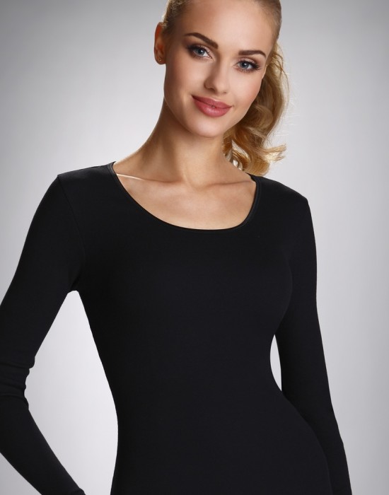 Памучна блуза в черен цвят в макси размери Irene, Eldar, Блузи / Топове - Complex.bg