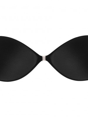 Сутиен със залепващи силиконови чашки в черно 