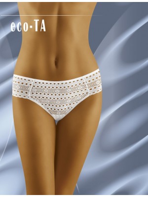 Памучни бикини на дупки в бял цвят Eco Ta