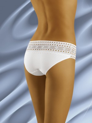 Памучни бикини на дупки в бял цвят Eco Ta