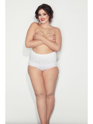 Моделиращи макси бикини в бяло Ala 6XL-9XL