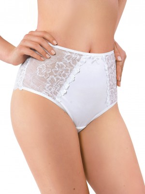 Бели бикини с висока талия 004