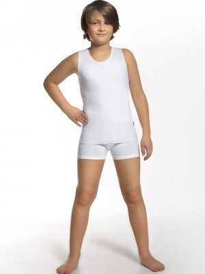 Комплект детска пижама за момчета в бял цвят 866/01