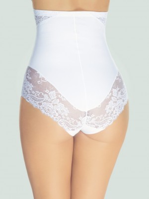 Оформящи бикини с висока талия в бял цвят Figi