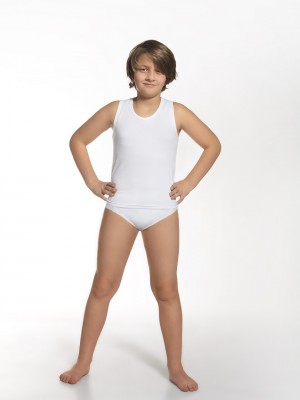 Детски потник за момчета в бял цвят 865/01