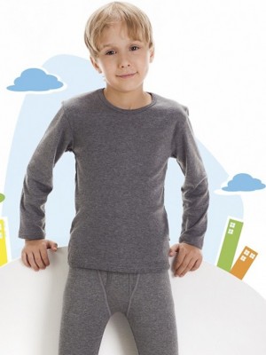 Детска блуза за момчета в сив цвят 