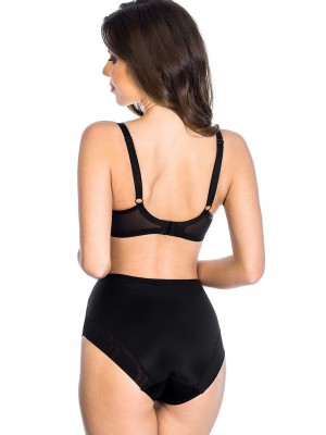 Бикини с висока талия в черен цвят 19025