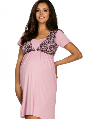 Нощница за бременни в розов цвят 3006