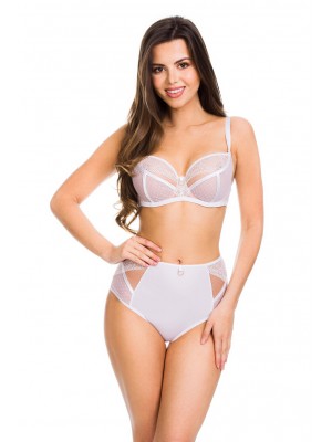 Бикини с висока талия в бял цвят 19057