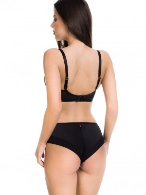 Подплатен сутиен за голям бюст в черно 19061 