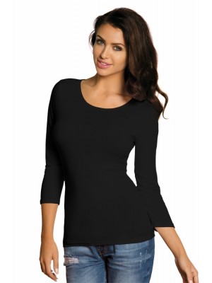 Дамска блуза с 3/4 ръкав в черно Manati