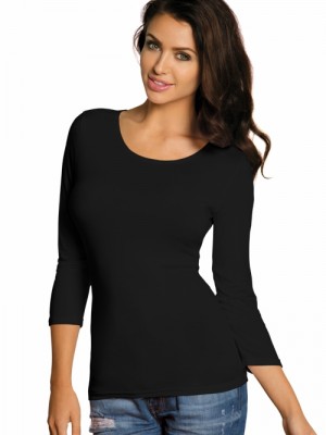 Дамска блуза с 3/4 ръкав в черно Manati