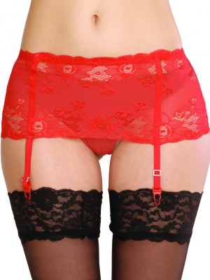 Жартиерен колан в червен цвят BABETTE 945