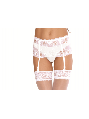 Жартиерен колан в бял цвят BABETTE 945