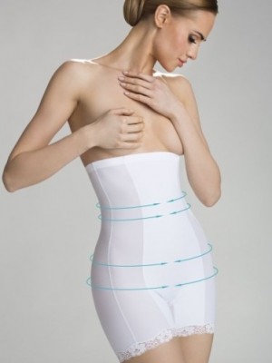 Оформящи бикини с висока талия в бяло Vanessa