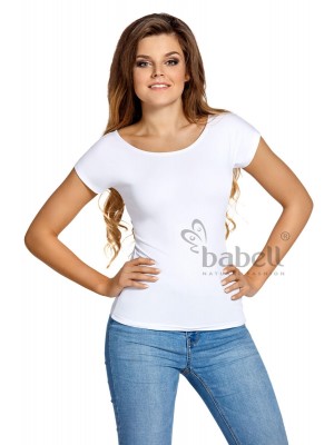 Дамска блуза с къс ръкав в бяло Kiti