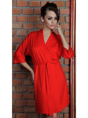 Дамски халат Visa в червен цвят