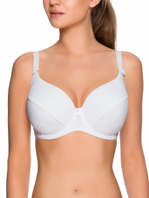 Сутиен с подплатени чашки в бял цвят