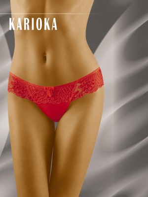 Бикини с дантела в червен цвят Karioka