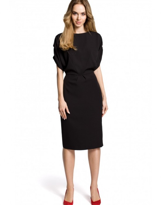 Елегантна дамска рокля в черен цвят M364, MOE, Миди рокли - Complex.bg