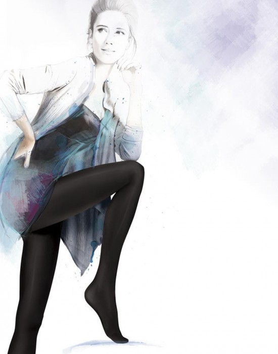 Безшевни чорапогащи в цвят графит LYCRA® 3D Satti Matti 90 DEN, Gatta, Чорапогащи - Complex.bg