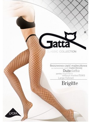 Чорапогащник на едра мрежа в черен цвят Brigitte Nero 05 