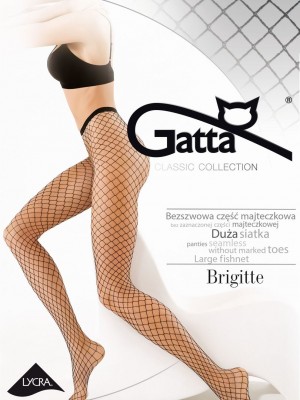 Чорапогащник на едра мрежа в черен цвят Brigitte Nero 05 