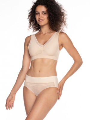 Дамски бикини в бежов цвят 5014