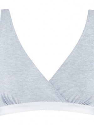 Мултифункционален сив сутиен за бременни и кърмачки Lilly