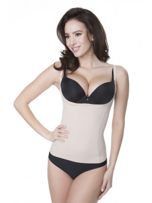 Моделиращ топ с отворен бюст в телесен цвят 214