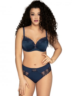 Тъмносин сутиен с подплатени чашки 1924