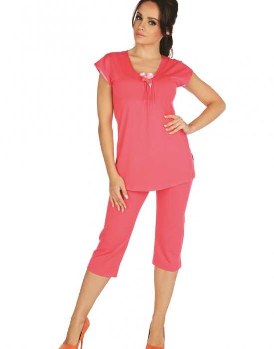 Дамска пижама в цвят малина VISA 884, De Lafense, Пижами - Complex.bg