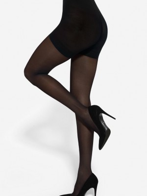 Чорапогащник с висока талия в черно Body Relaxmedica Nero 40 DEN