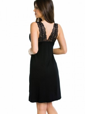 Черна дамска нощница Natalia 05073