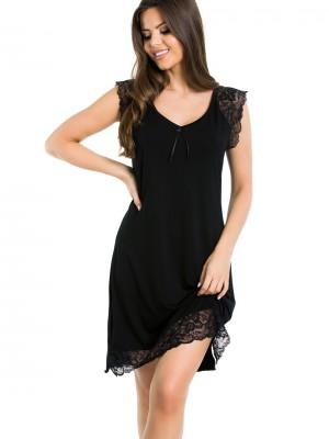 Черна дамска нощница Aurelia 05074