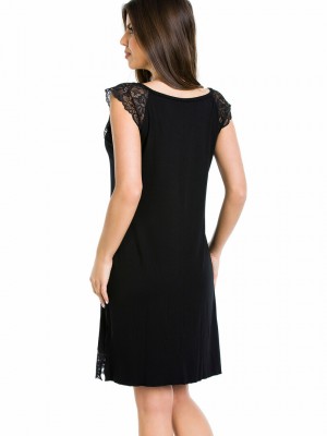 Черна дамска нощница Aurelia 05074