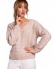 Дамски пуловер в цвят пудра M510, MOE, Пуловери - Complex.bg