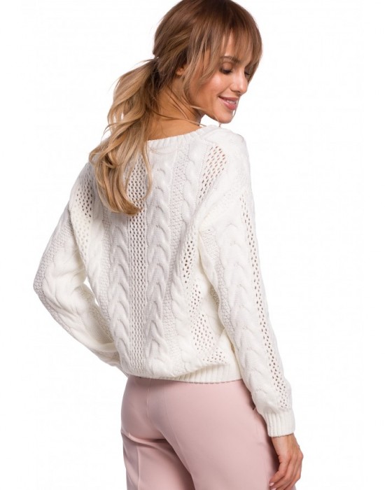 Дамски пуловер в цвят екрю M510, MOE, Пуловери - Complex.bg