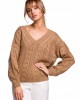 Дамски пуловер в бежов цвят M510, MOE, Пуловери - Complex.bg