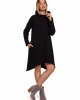 Дамска асиметрична рокля в черен цвят M551, MOE, Миди рокли - Complex.bg