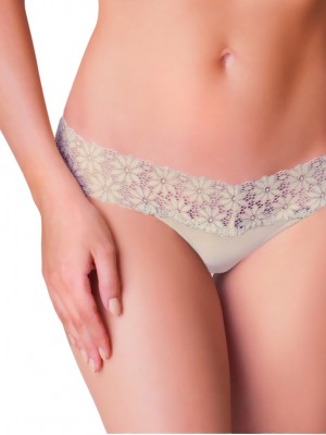 Дамски прашки в бежов цвят N042